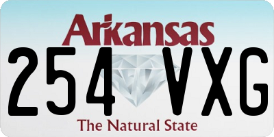 AR license plate 254VXG