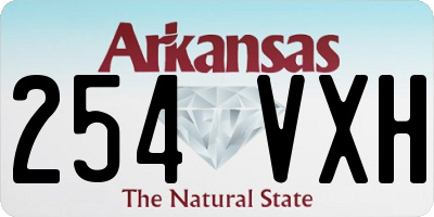 AR license plate 254VXH