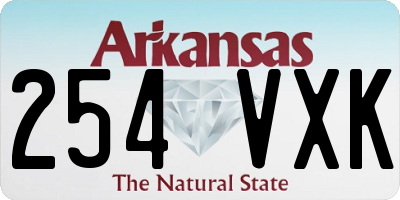 AR license plate 254VXK