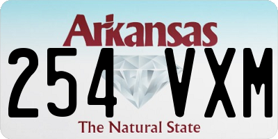 AR license plate 254VXM