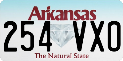 AR license plate 254VXO