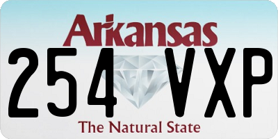 AR license plate 254VXP