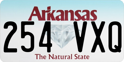 AR license plate 254VXQ