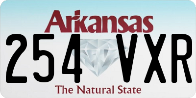 AR license plate 254VXR