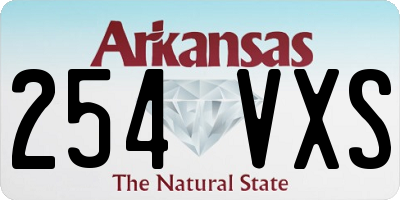 AR license plate 254VXS