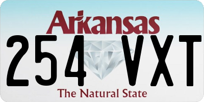 AR license plate 254VXT
