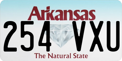 AR license plate 254VXU