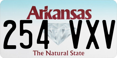 AR license plate 254VXV
