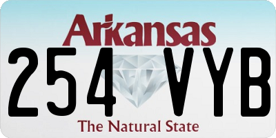 AR license plate 254VYB