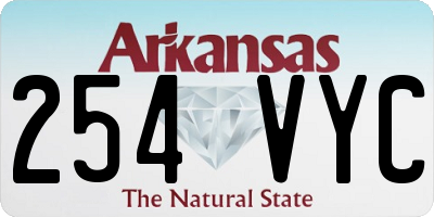 AR license plate 254VYC