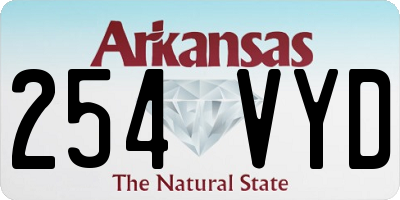 AR license plate 254VYD