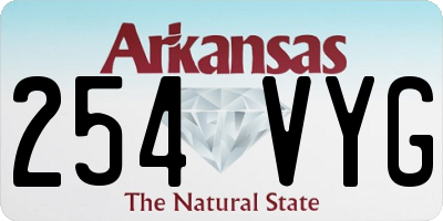AR license plate 254VYG