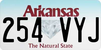 AR license plate 254VYJ