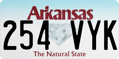 AR license plate 254VYK