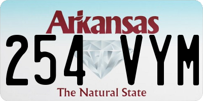 AR license plate 254VYM