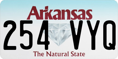 AR license plate 254VYQ