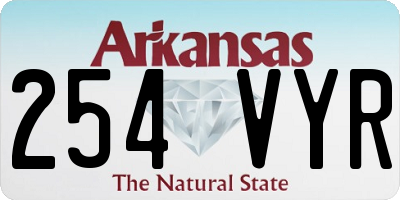 AR license plate 254VYR