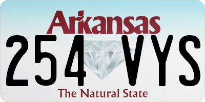 AR license plate 254VYS