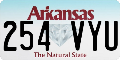 AR license plate 254VYU