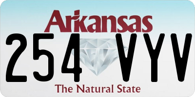 AR license plate 254VYV