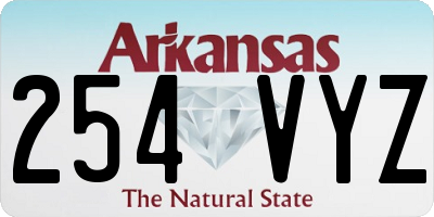 AR license plate 254VYZ
