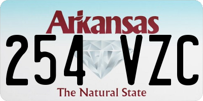 AR license plate 254VZC