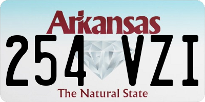 AR license plate 254VZI