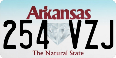 AR license plate 254VZJ