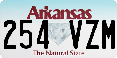 AR license plate 254VZM