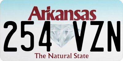 AR license plate 254VZN