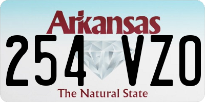 AR license plate 254VZO