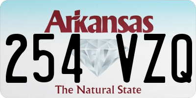 AR license plate 254VZQ