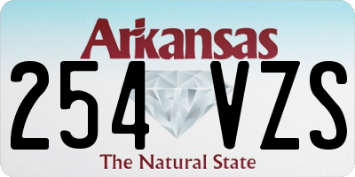 AR license plate 254VZS