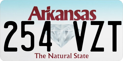 AR license plate 254VZT