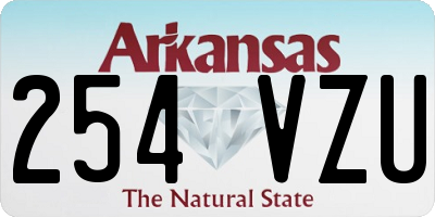 AR license plate 254VZU