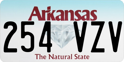 AR license plate 254VZV