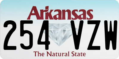 AR license plate 254VZW