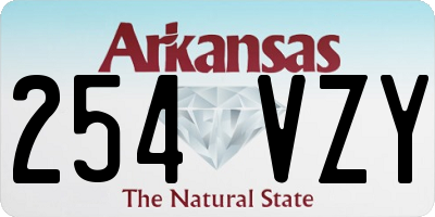 AR license plate 254VZY