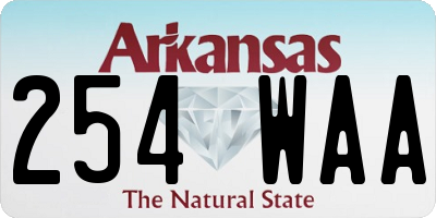 AR license plate 254WAA