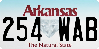 AR license plate 254WAB