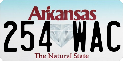 AR license plate 254WAC