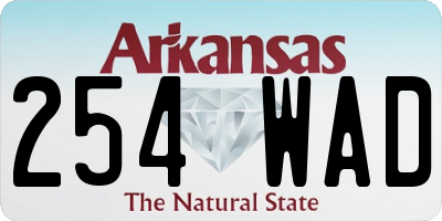 AR license plate 254WAD
