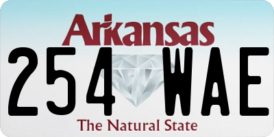 AR license plate 254WAE