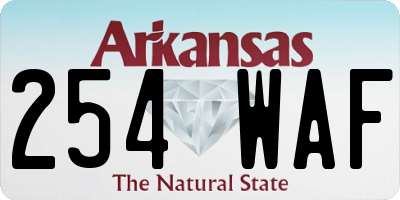 AR license plate 254WAF