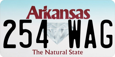 AR license plate 254WAG