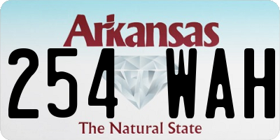 AR license plate 254WAH