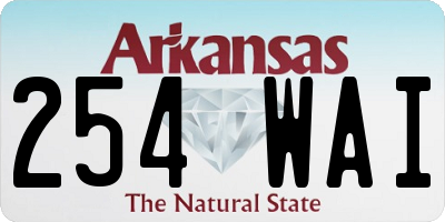 AR license plate 254WAI