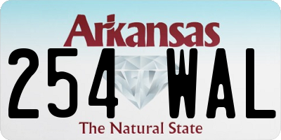 AR license plate 254WAL