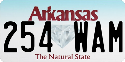 AR license plate 254WAM