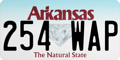 AR license plate 254WAP